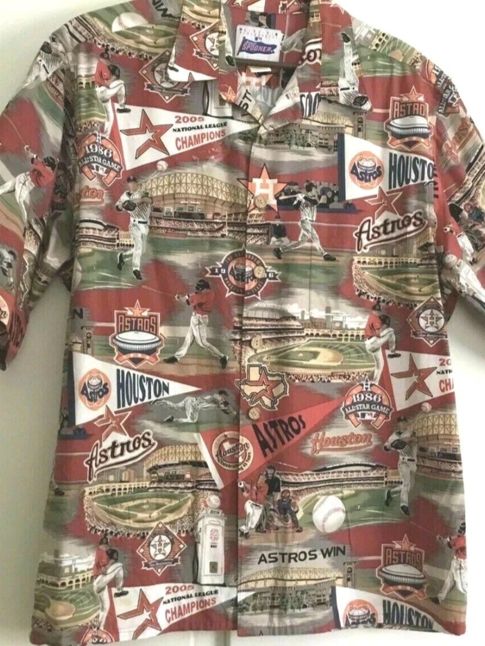 Vintage Reyn Spooner Houston Astros National League MLS Size Medium